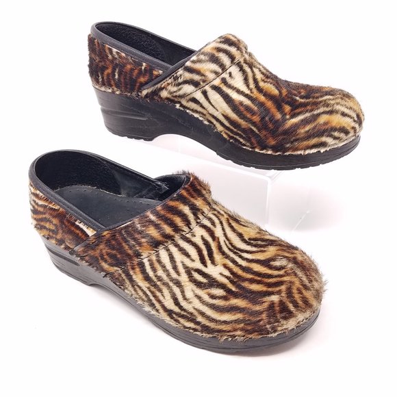 Dansko Shoes - Dansko pony hair tiger stripe leather shoes size 6